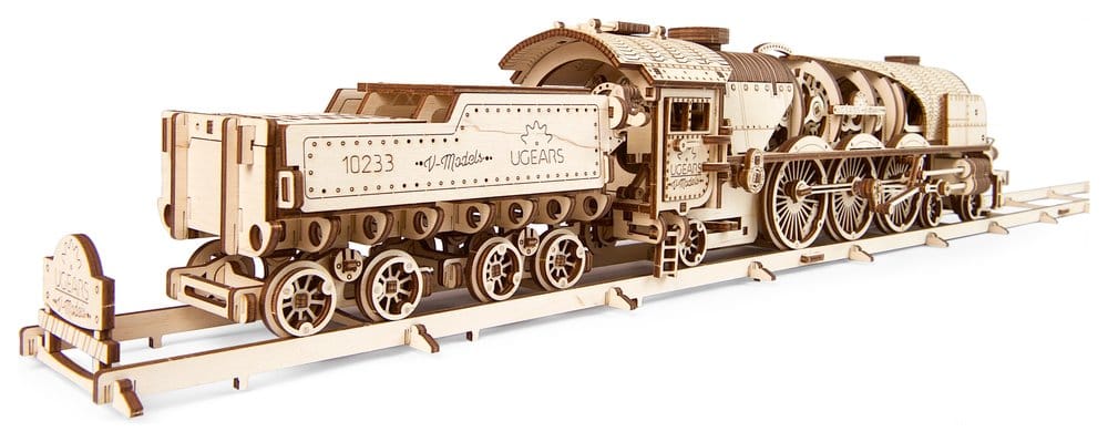 Ugears maquette en bois Train à vapeur V-Express avec tender