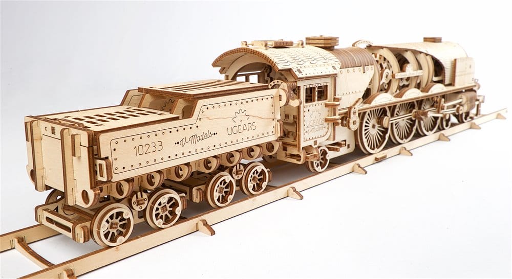Ugears maquette en bois Train à vapeur V-Express avec tender