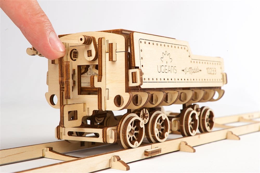 Ugears maquette en bois Train à vapeur V-Express avec tender