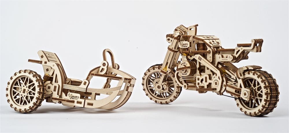 Ugears maquette en bois Scrambler UGR-10 avec side-car