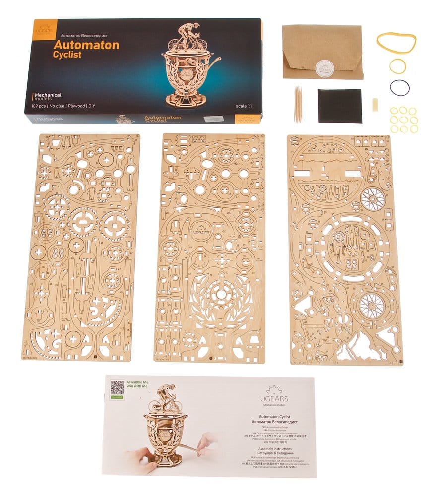 Ugears puzzle en bois 3D Cycliste automate