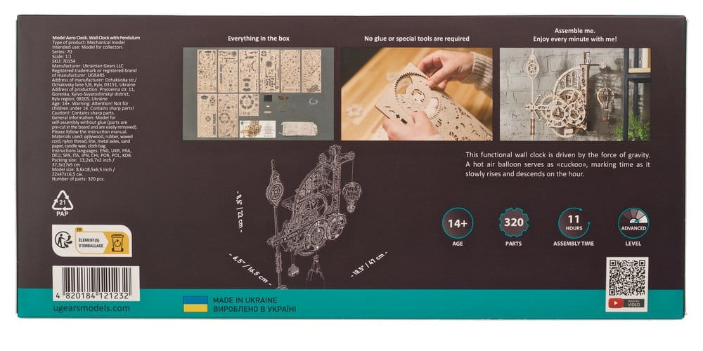 Ugears maquette en bois Horloge Aero