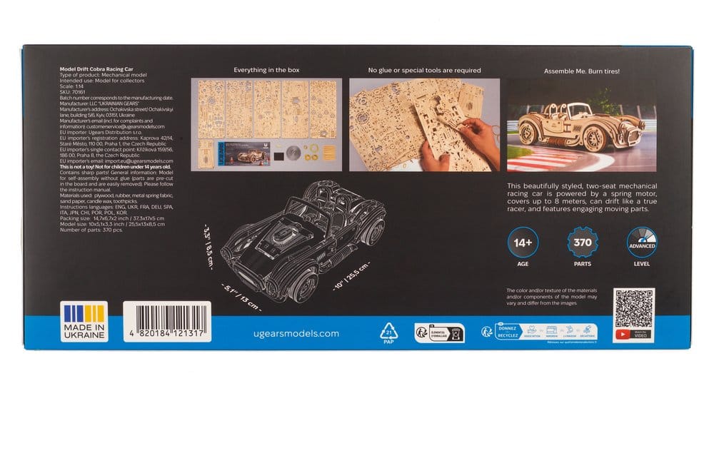 Ugears maquette en bois Voiture de course Drift Cobra