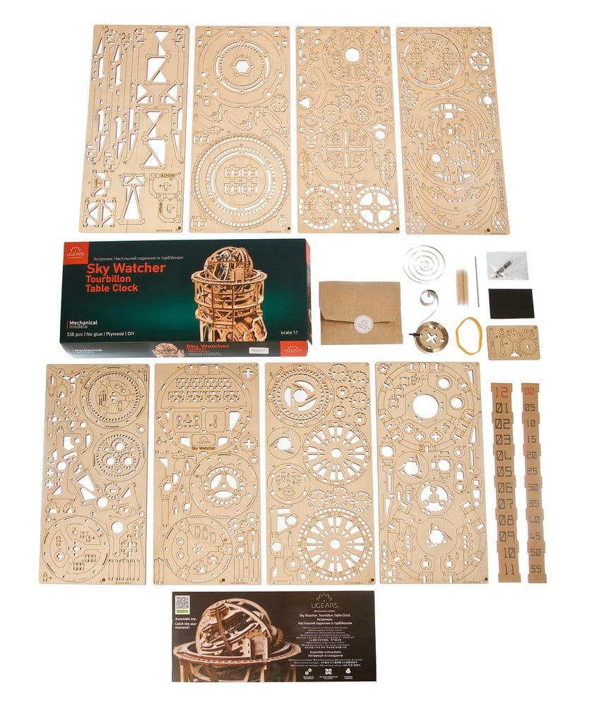 Ugears maquette en bois Horloge de table Skywatcher Tourbillon