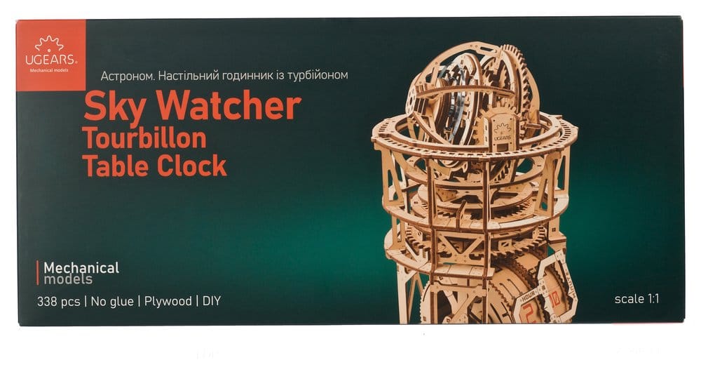 Ugears maquette en bois Horloge de table Skywatcher Tourbillon