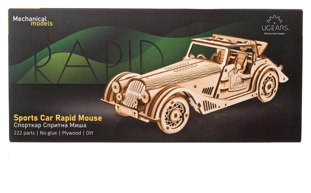 Ugears maquette en bois Voiture de sport souris rapide