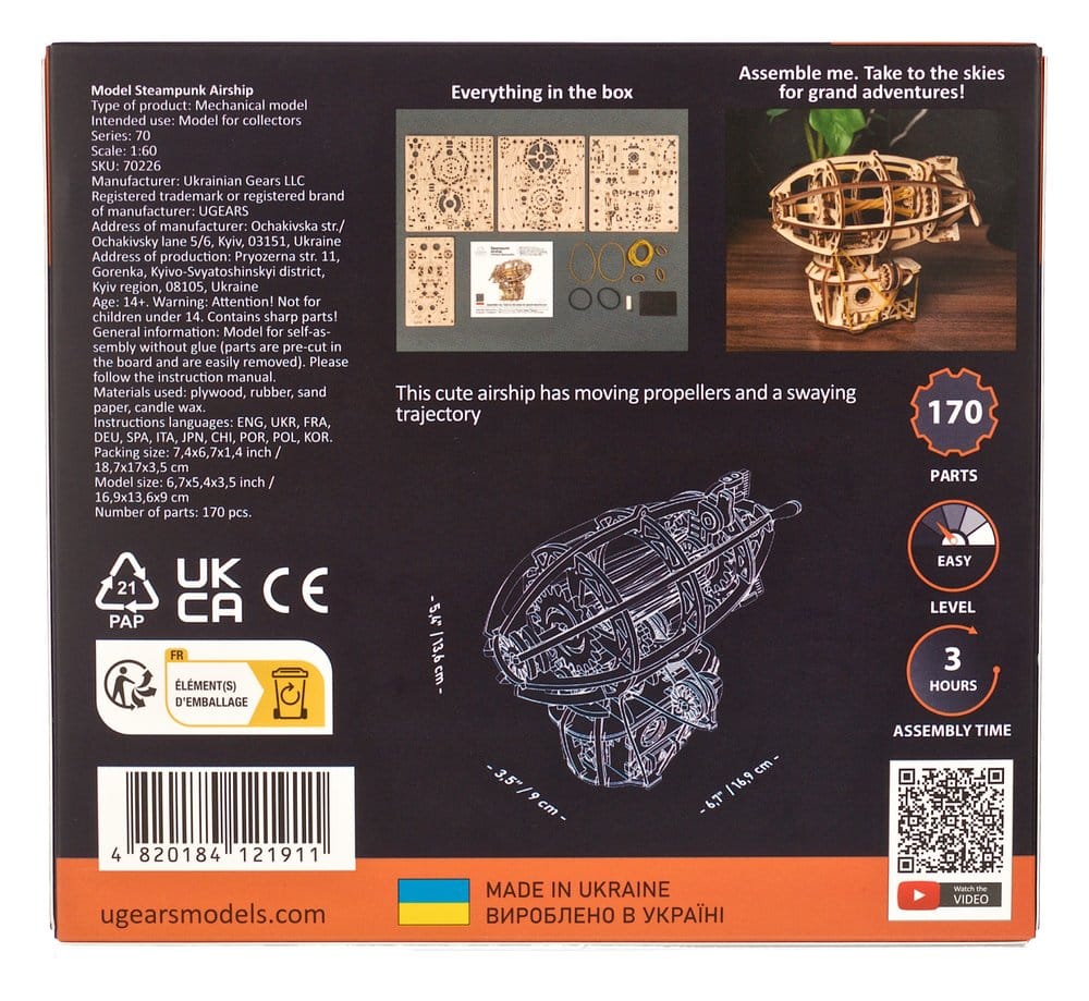 Ugears maquette en bois Dirigeable Steampunk