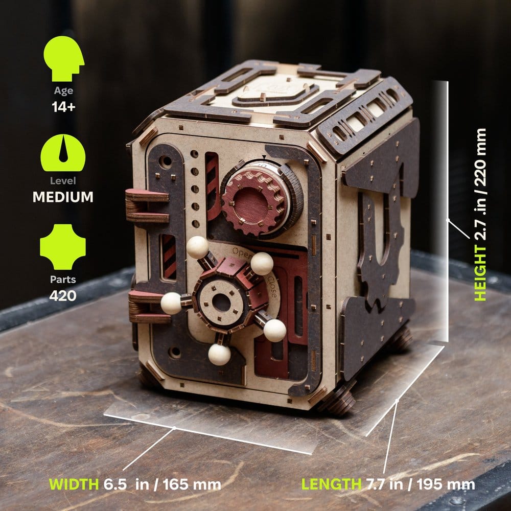 Ugears maquette en bois 3D Safe Too 17 cm
