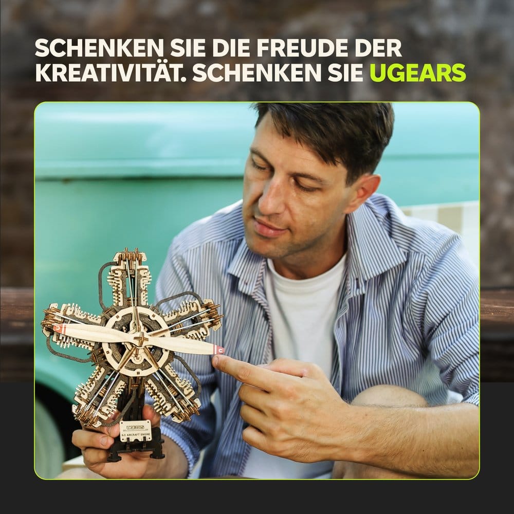Ugears 3D maquette en bois R-5 Moteur d'avion 25 cm