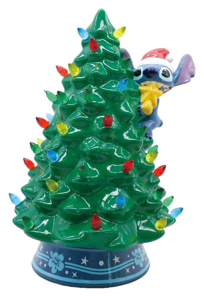 Disney Sapin de Noël en céramique avec lumières Stitch 30 cm