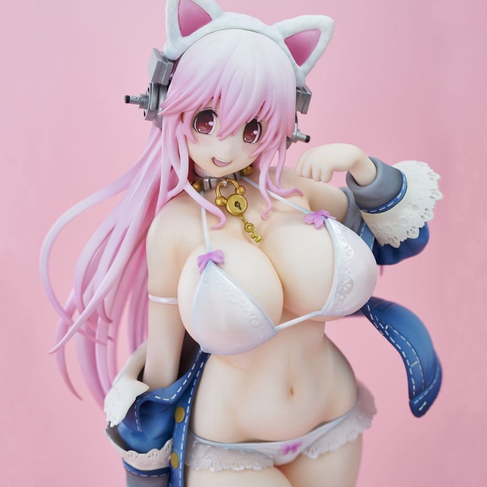 Super Sonico figurine PVC White Cat Ver. (Reissue) 27 cm