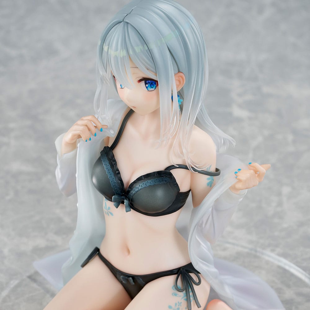 Original Character statuette PVC 1/7 Silver-Haired Girl Sky Blue Morning Special Outfit Ver. by Fuumi Illustration 16 cm