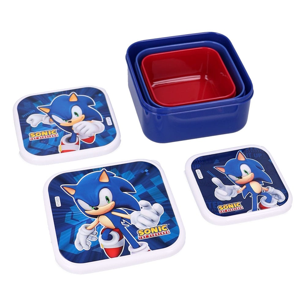 Sonic the Hedgehog pack 3 boîtes à goûter Sonic Fresh Bites