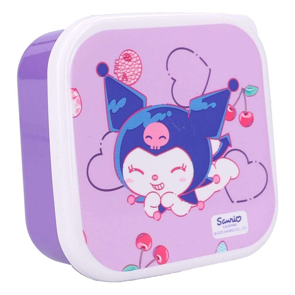Sanrio pack 3 boîtes à goûter Kuromi Fresh Bites