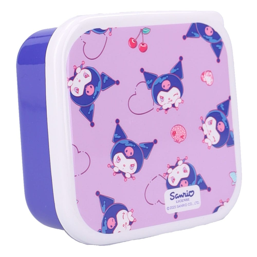 Sanrio pack 3 boîtes à goûter Kuromi Fresh Bites