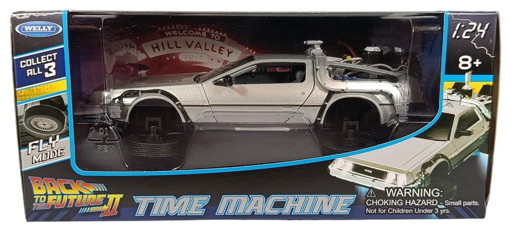 Retour vers le Futur II DeLorean LK Coupe 1981 1/24 métal Fly Wheel 18 cm