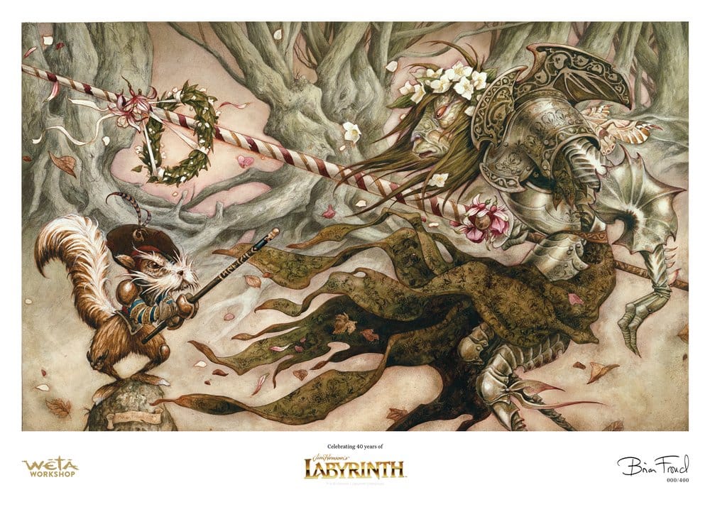 Labyrinthe Reproduction d'art The Knight Who Never Yields Édition Limitée 30 cm
