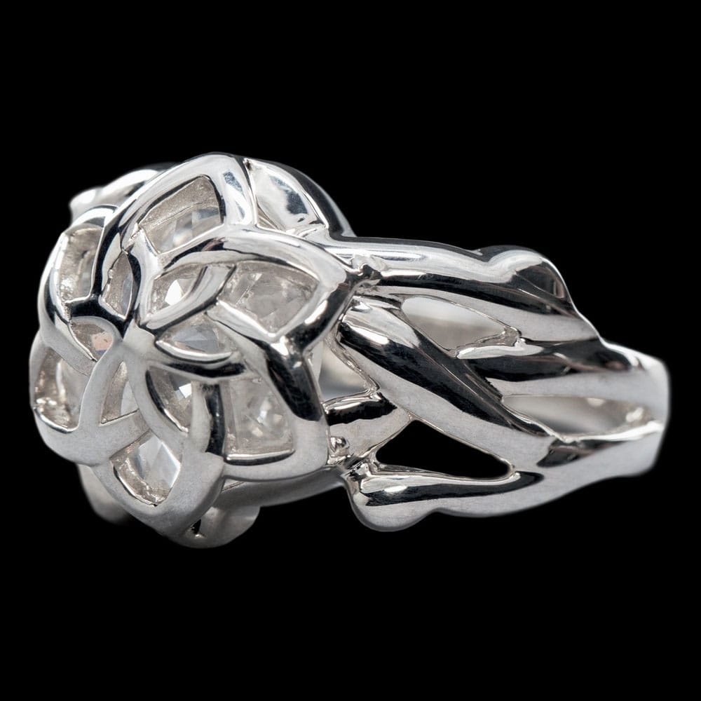 Le Seigneur des Anneaux bague de Galadriel Nenya (argent sterling) Taille 9.75