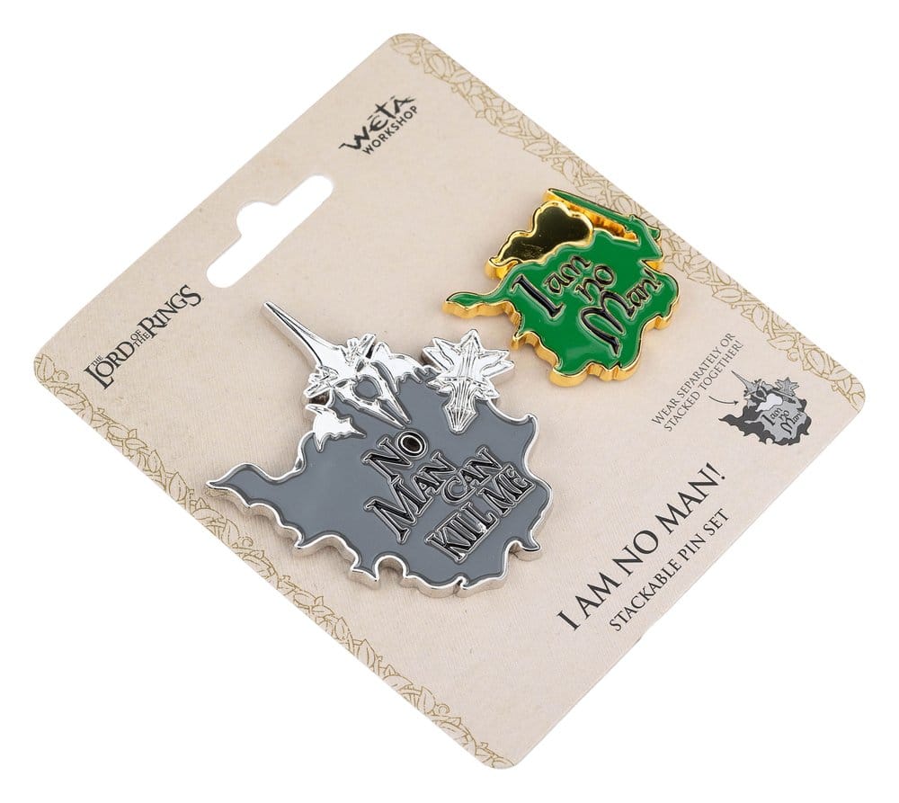 Le Seigneur des Anneaux pack 2 pin's No Man can Kill Me & I Am No Man! 7 cm