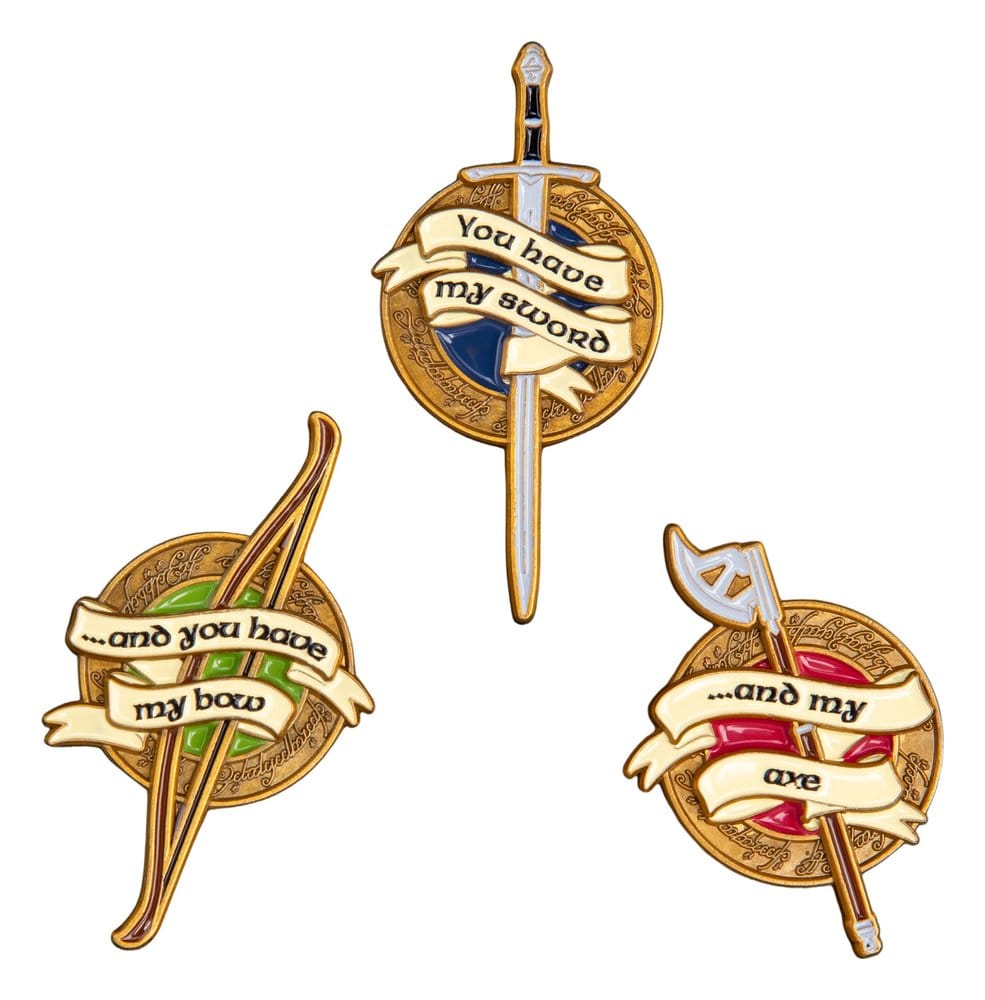 Le Seigneur des Anneaux Trilogie Set de pin's Weapons of the Fellowship