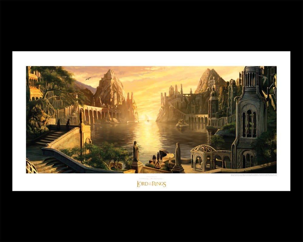 Le Seigneur des Anneaux impression Art Print The Grey Havens 59 x 30 cm