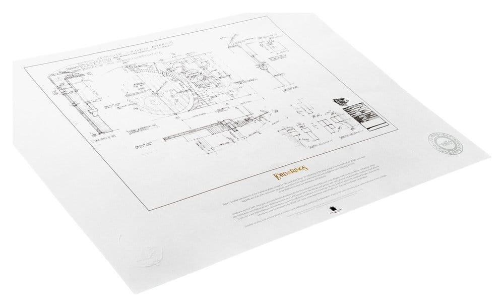 Le Seigneur des Anneaux plan de construction Art Print The Grey Havens 59 x 42 cm