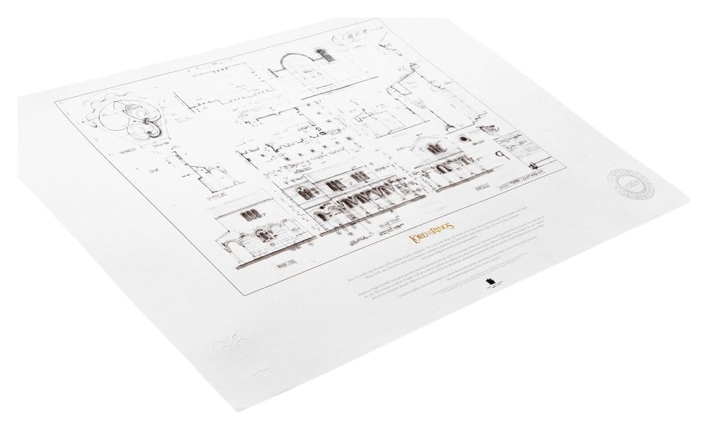 Le Seigneur des Anneaux plan de construction Art Print The Courtyard of Minas Tirith 59 x 42 cm