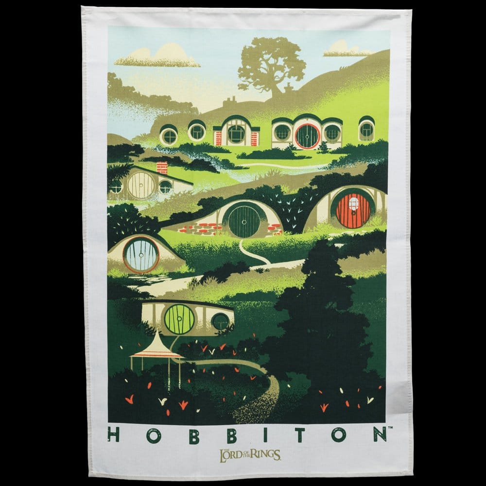 Le Seigneur des Anneaux set de 2 torchons Rivendell & Hobbiton 70 cm