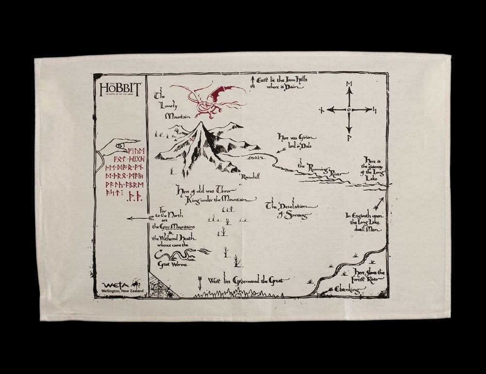 Le Hobbit torchons Thorins Map 72 cm