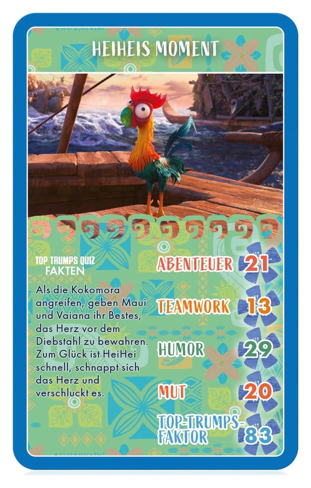Vaiana, la Légende du bout du monde jeu de cartes Top Trumps *ALLEMAND*