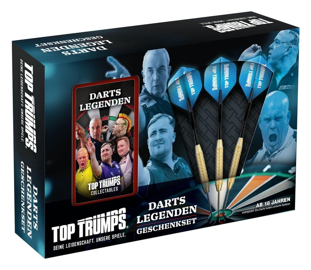 Darts Top Trumps Coffret cadeau avec fléchettes *ALLEMAND*