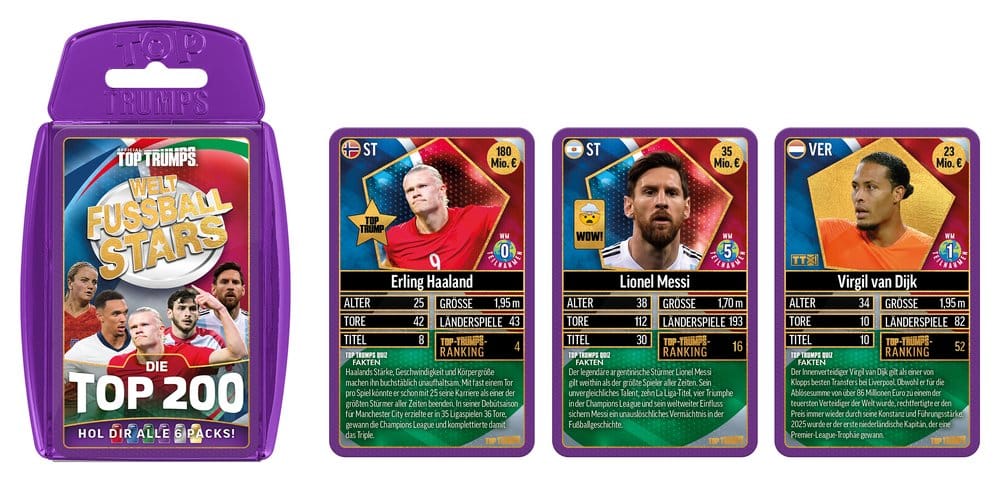 World Football Stars jeu de cartes 200 Pack 4 *ALLEMAND*