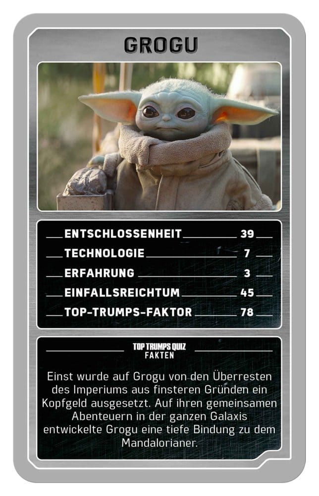 The Mandalorian and Grogu jeu de cartes Top Trumps Collectables *ALLEMAND*