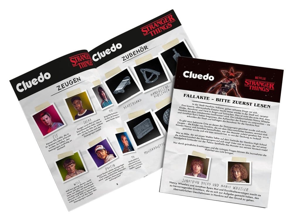 Stranger Things jeu de plateau Cluedo *ALLEMAND*