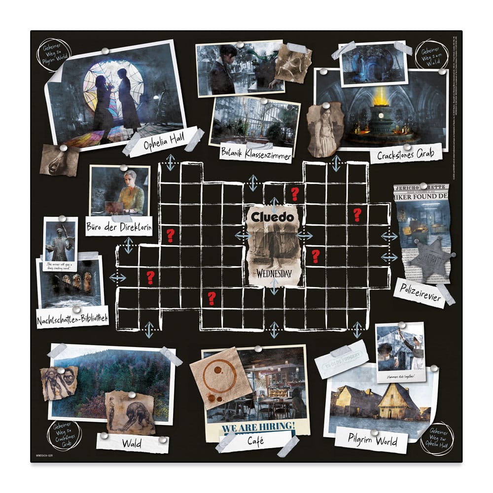 Wednesday jeu de plateau Cluedo *ALLEMAND*