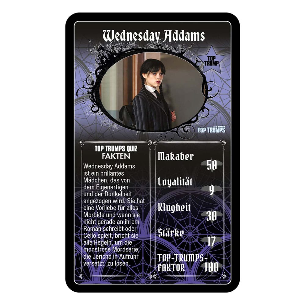 Wednesday jeu de cartes Top Trumps *ALLEMAND*