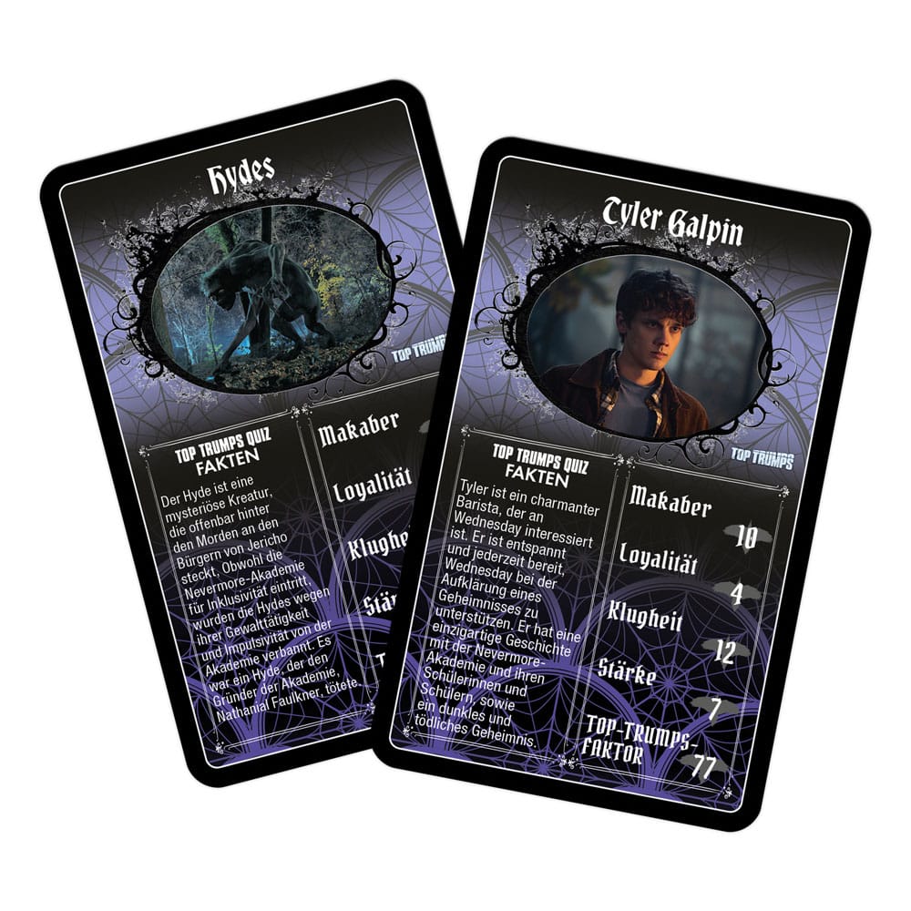 Wednesday jeu de cartes Top Trumps *ALLEMAND*