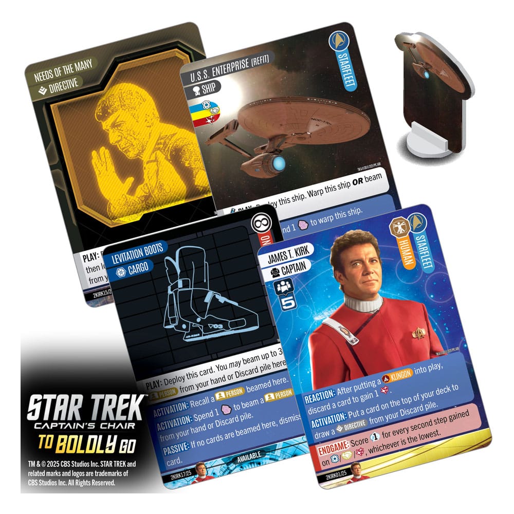 Star Trek: Captain's Chair Game jeu de cartes To Boldly Go *ANGLAIS*