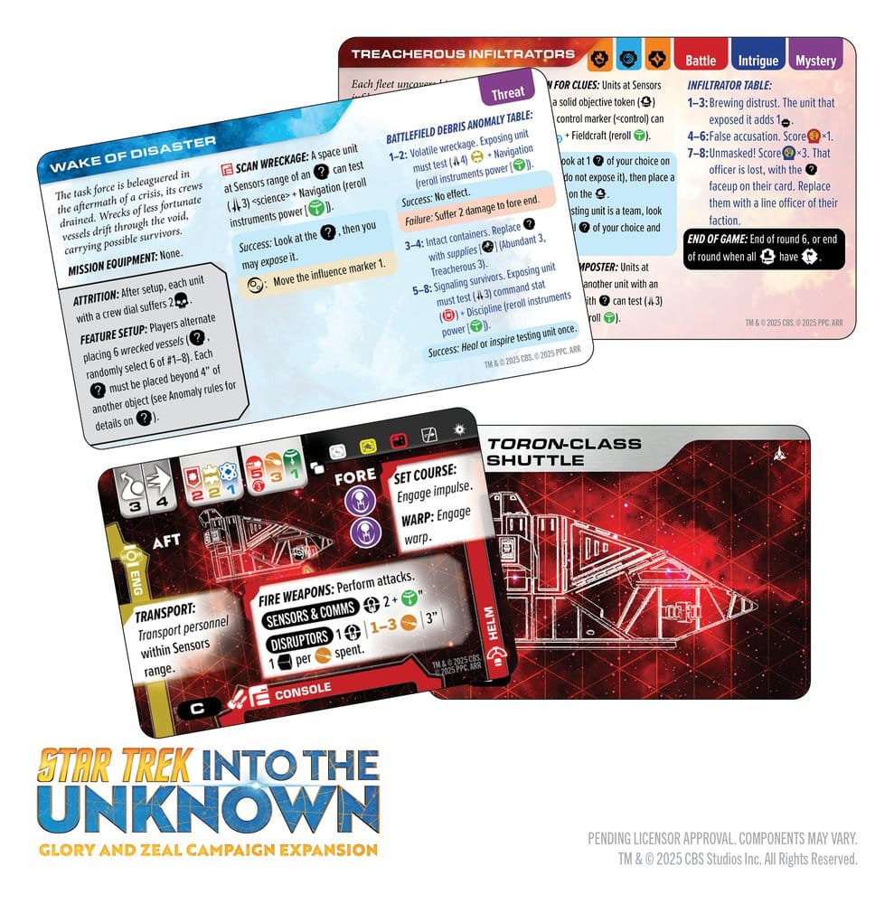 Star Trek : Into the Unknown extension jeu de figurines Glory and Zeal *ANGLAIS*