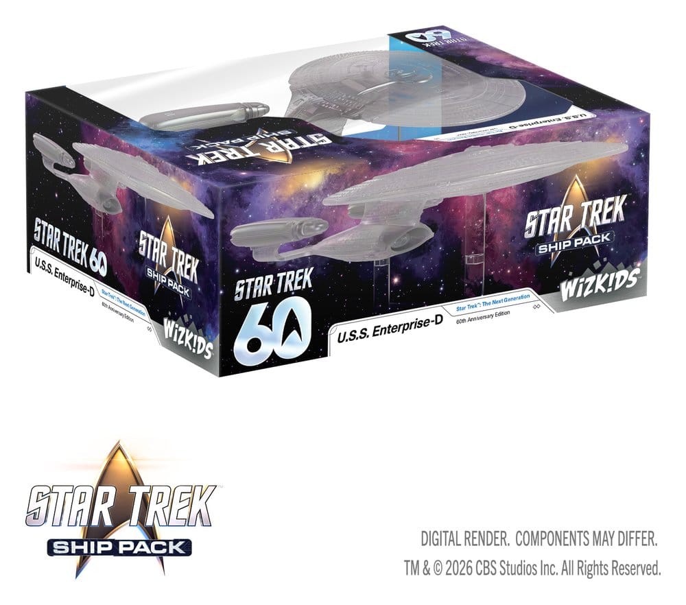 Star Trek Ship Pack Boxed miniatures prépeintes U.S.S. Enterprise - 60th Anniversary Edition 22 cm