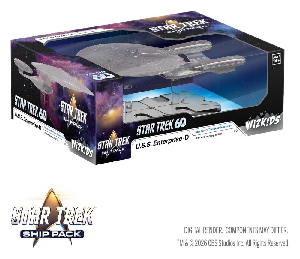 Star Trek Ship Pack Boxed miniatures prépeintes U.S.S. Enterprise - 60th Anniversary Edition 22 cm