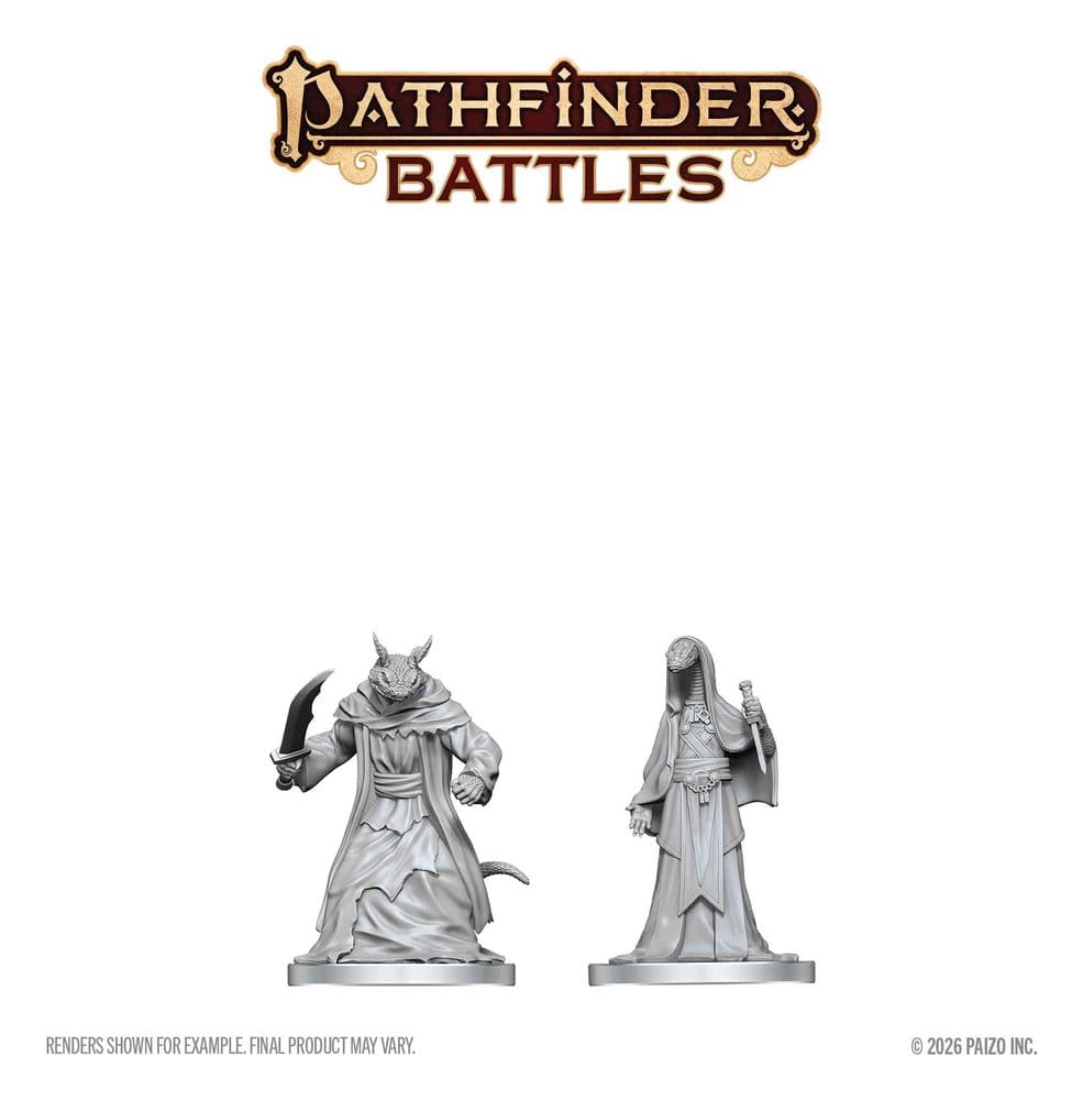 Pathfinder Battles Deep Cuts miniature à peindre Zyss & Aapoph Serpentfolk 13 cm