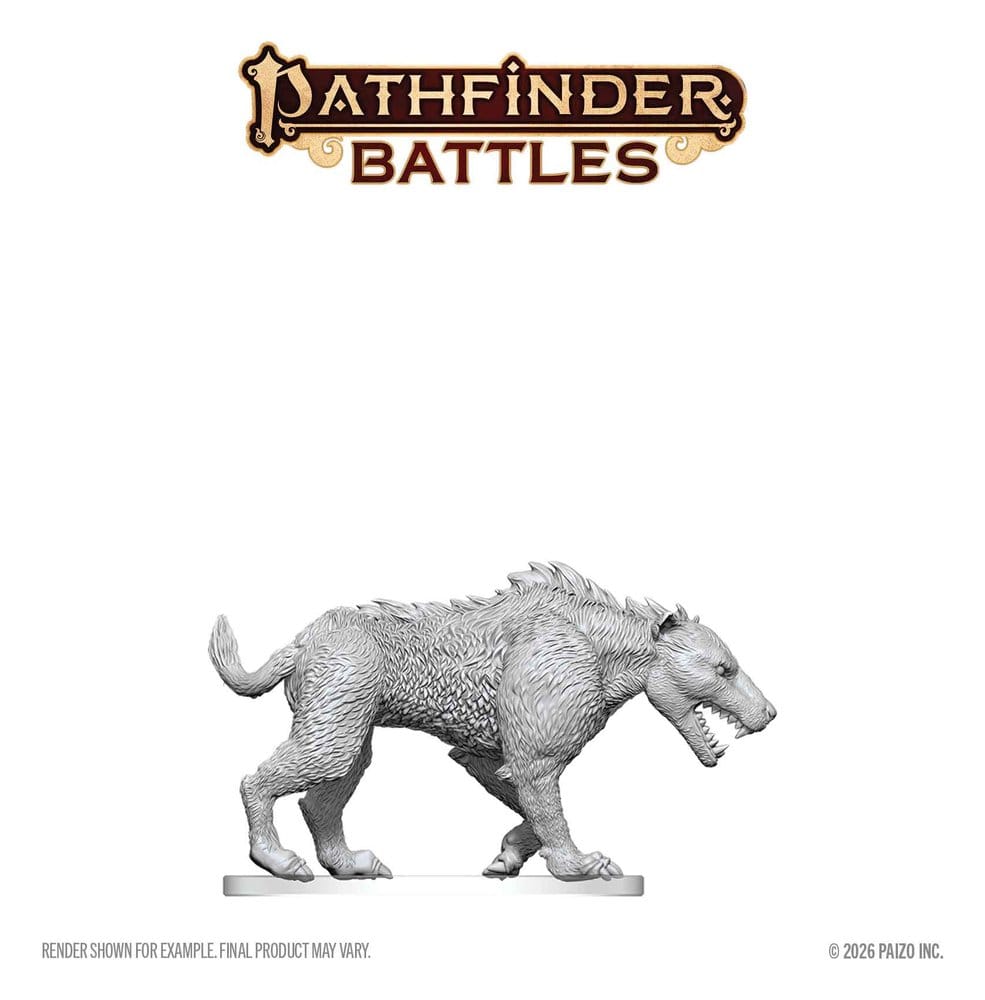 Pathfinder Battles Deep Cuts miniature à peindre Hyaenodon 13 cm