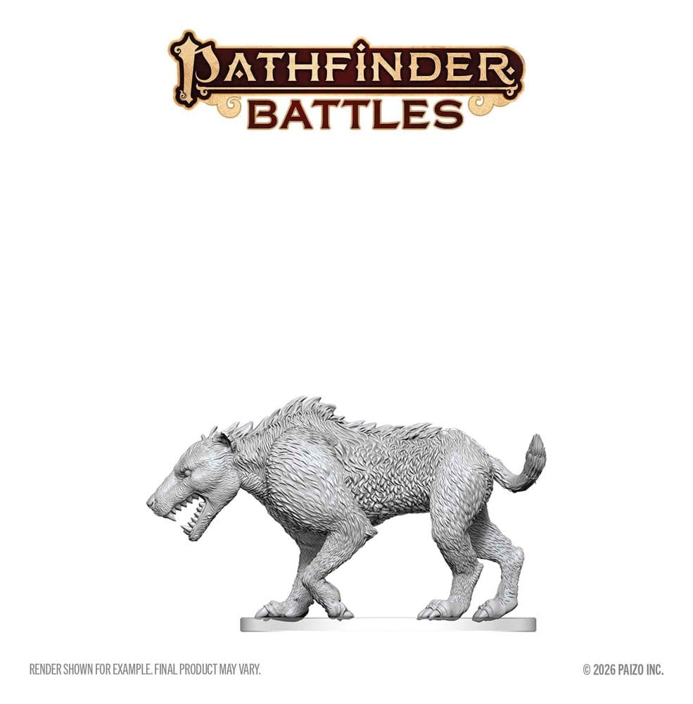 Pathfinder Battles Deep Cuts miniature à peindre Hyaenodon 13 cm