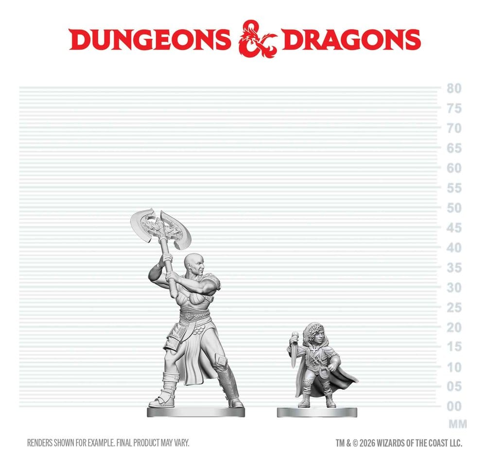 D&D Nolzur's Marvelous Miniatures figurines mini Barbare Goliath & Voleur Halfelin 13 cm