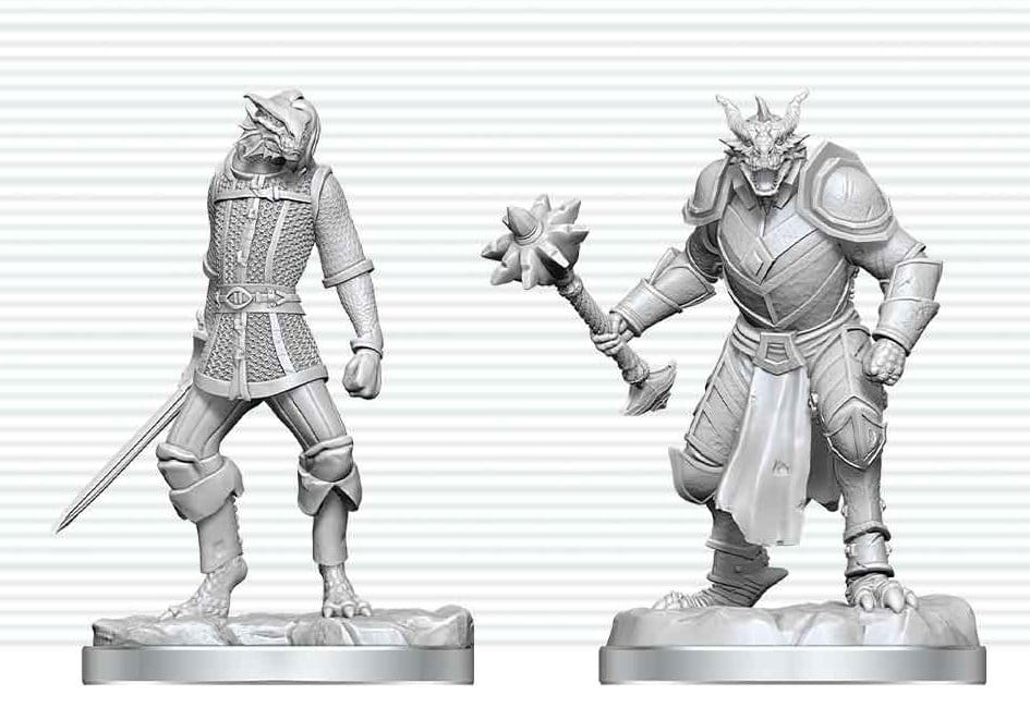 Dungeons & Dragons Nolzur's Marvelous Miniatures miniature à peindre Paladin sang-dragon & Écuyer sang-dragon 14 cm