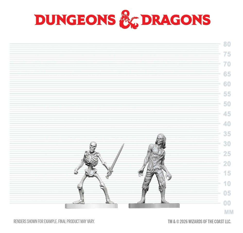 Dungeons & Dragons Nolzur's Marvelous Miniatures miniature à peindre Zombie & Skeleton 14 cm