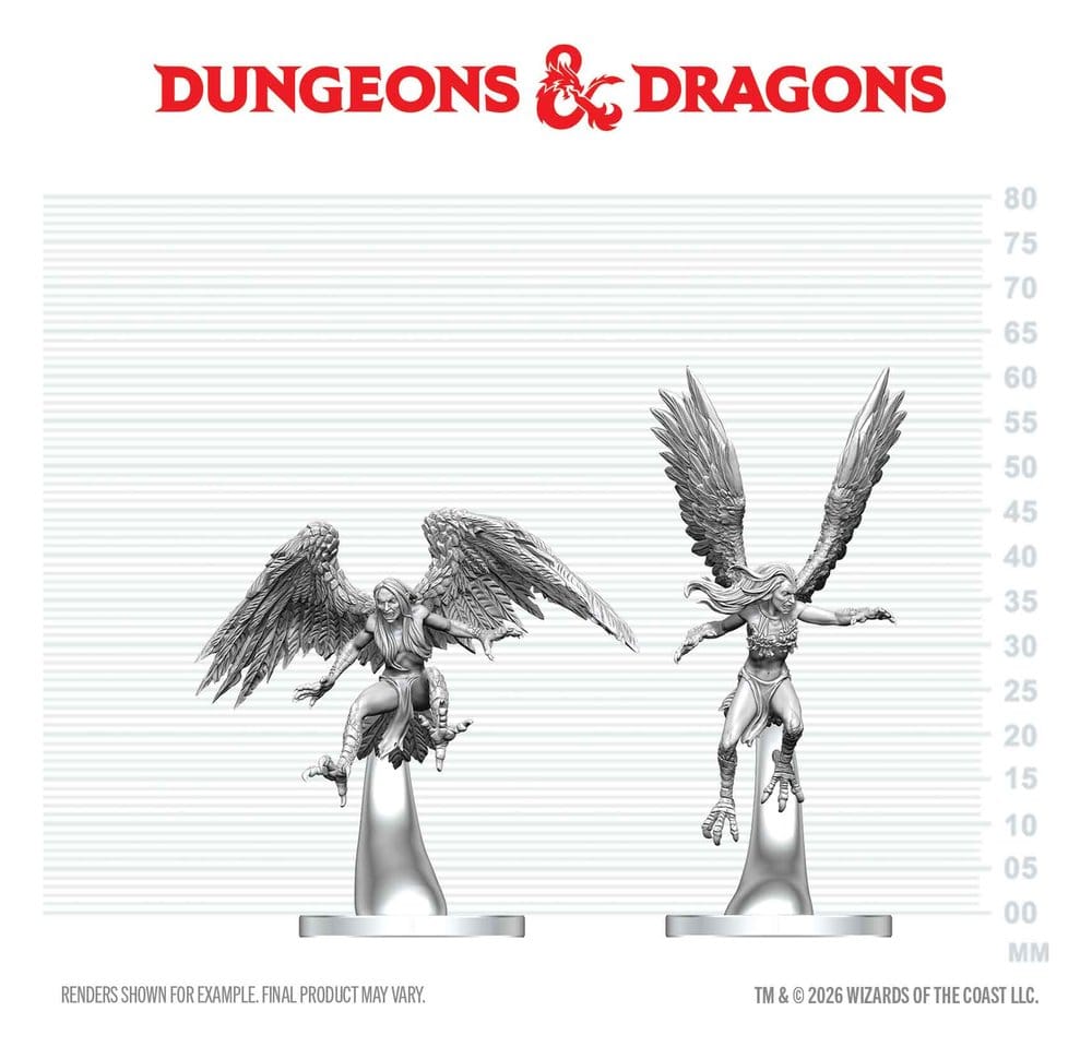 Dungeons & Dragons Nolzur's Marvelous Miniatures miniature à peindre Harpies 17 cm