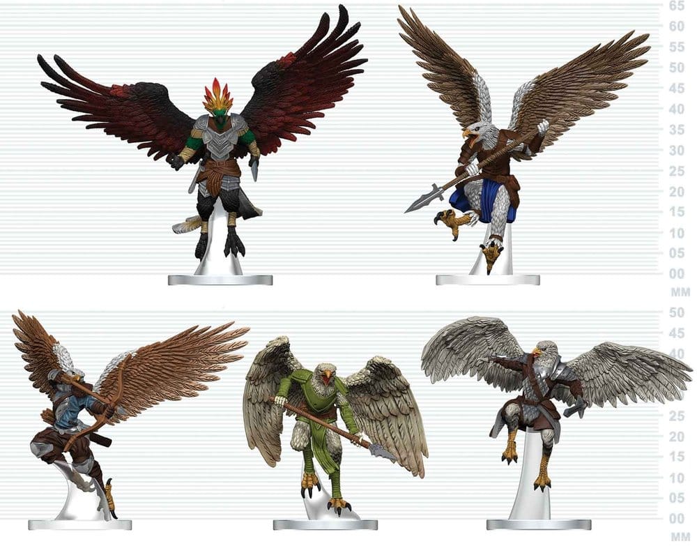D&D Icons of the Realms figurines mini Aarakocra Flock 20 cm
