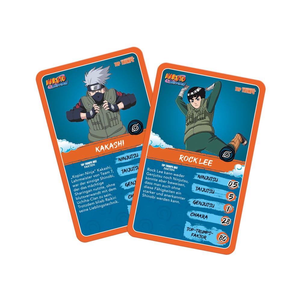 Naruto Shippuden Collectible jeu de cartes Top Trumps Quiz Anime Collectible *ALLEMAND*